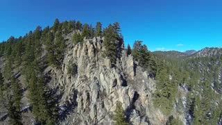 Rocky mountainside (aerial)