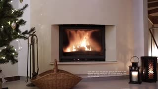 Fireplace With Background Music | Fire Sound Effect, BGM, Fireplace Relaxing Music