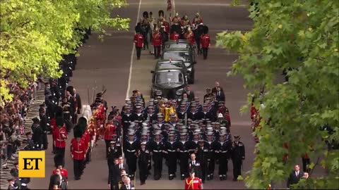 Princess Charlotte and Prince George Drive in Queen's Funeral Procession