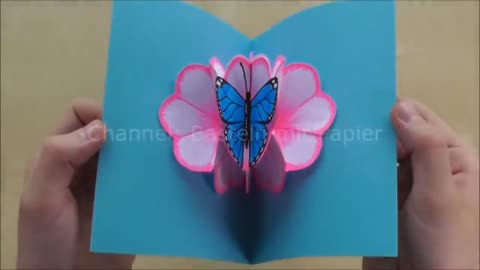 Pop Up Card: Flower and a butterfly 🌸 🦋 DIY gifts for mother's day / easter - DIY