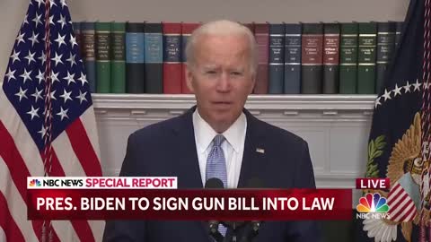 President Biden Signs Landmark Gun Legislation Into Law : 'Lives Will Be Saved'