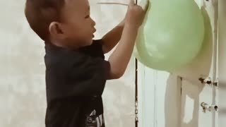 Green green balloon explodes