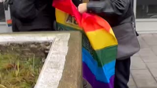 Antifa attacks Gays Against Groomer group at all-ages Drag Queen Story Hour in BC.