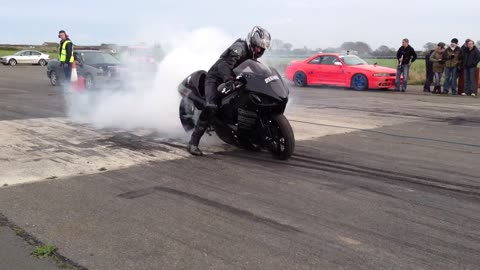 Hayabusa turbo vs Evo Drag Race