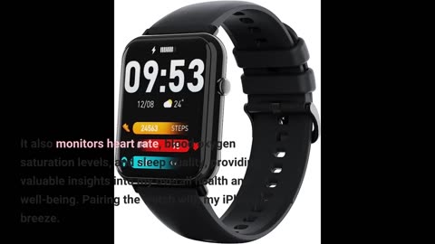 ZILSPY Smart Watch with Text and Call 1.3'' AMOLED Full Touch Voice Control Fitness Watch
