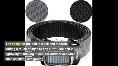 Customer Reviews: FAIRWIN Ratchet Belts for Men's Casual Nylon Web Belt Golf Belts for Men Adju...