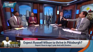 Eagles sign Saquon Barkley & Russell Wilson agrees to terms with Steelers NFL FIRST THINGS FIRST