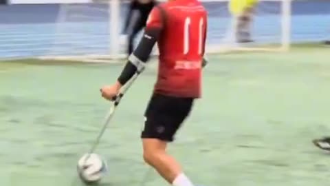Football amazing video playing football using one foot