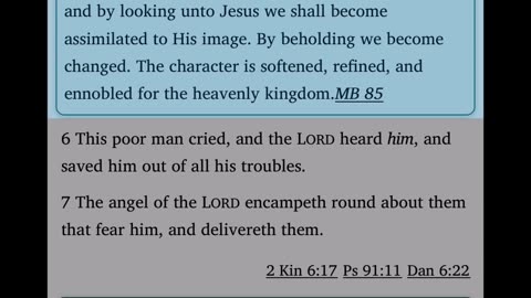 Bible Commentary from the Spirit of Prophecy 145: Psalm 34:5