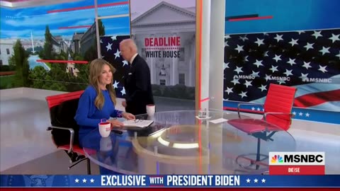 Biden Awkwardly Walks Off Set After MSNBC Interview