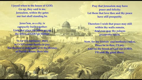 Psalm 122 "I joyed when to the house of GOD, go up, they said to me." To: St Paul. Scottish Psalter