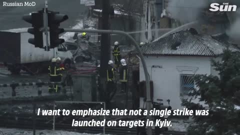 Russia DENIES hitting Ukrainian capital, Kyiv with airstrikes yesterday