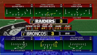 Madden NFL 98 CPU Denver Broncos vs CPU Oakland Raiders