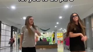 Dance of two beautiful and cool English girls