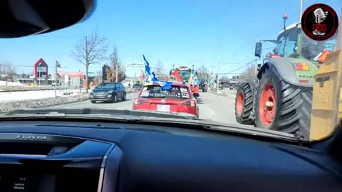 Live from the #farmerprotest in St-Marie de Beauce, Quebec Canada