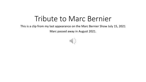 Tribute to Marc Bernier