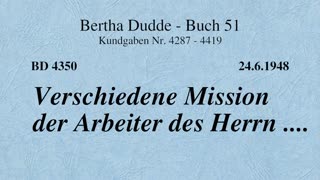 BD 4350 - VERSCHIEDENE MISSION DER ARBEITER DES HERRN ....