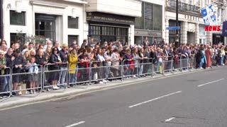 King Charles III's proclamation: people gathered in front of St Jame's Palace