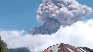 Massive eruption of Mount Marapi in Indonesia
