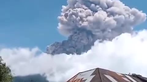 Massive eruption of Mount Marapi in Indonesia