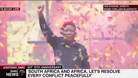 Julius Malema make Grand ending at Rally in South Africa