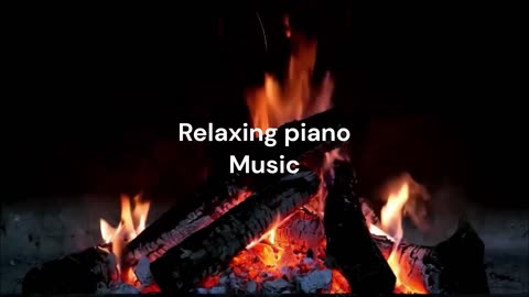 Good Piano Music with Relaxing Fireplace. Good Night!