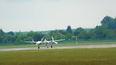 Lockheed P-38 Lightning _ Pardubice Airshow 2022 _ 4K