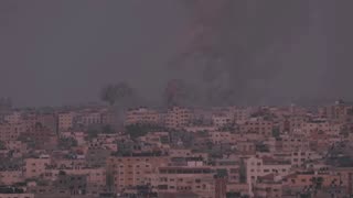 Explosions hit Gaza as night sweeps over enclave