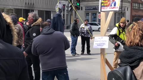 Protesting Taxi Drivers Have Shut Down Streets In Downtown Montreal