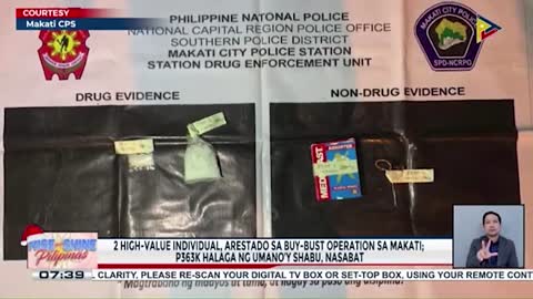 2 high-value individuals, arestado sa buy-bust operation sa Makati