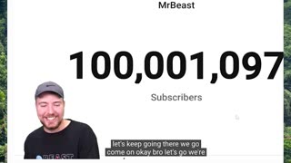 THE MOMENT MR BEAST HITS 100 MIL SUBS