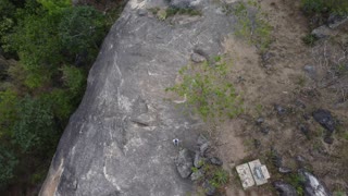 Aerial Hiking Shot from my drone as I sat on the edge of a cliff