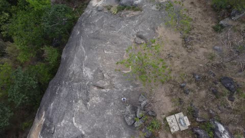 Aerial Hiking Shot from my drone as I sat on the edge of a cliff