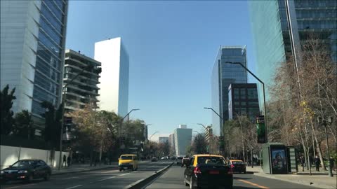 Avenue Apoquindo at Las Condes in Santiago, Chile