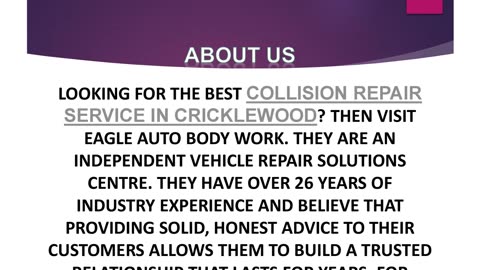 Best Collision Repair Service in Cricklewood