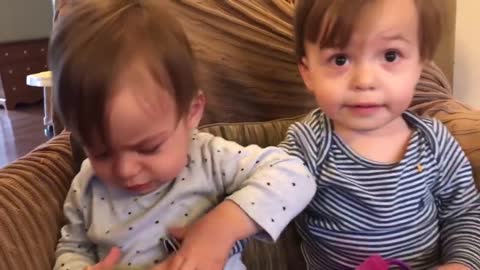 FUNNY TWINS BABY ARGUING OVER EVRYTHING