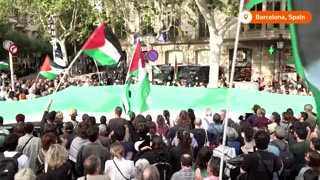 Protesters in Spain demand action against Israel