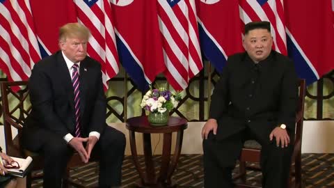 Trump - Kim make first joint appearance in Vietnam.