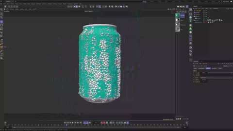 It turns out that C4D can make condensation water drop animation without plug-in. part ten.