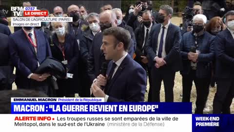 Macron "La guerre revient en eruope"