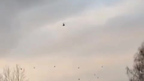 Russian Army flying towards Ukraine