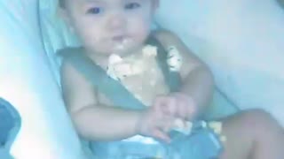 Baby loves cake