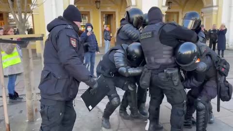 Antiwar rally in St. Petersburg, Russia