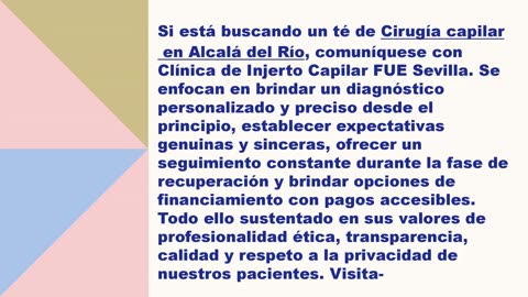 El mejor Cirugía capilar en Alcalá del Río