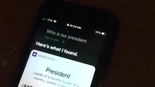 Siri Is saying Kamala Harris is president