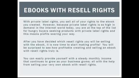 ebooks With Resell Rights