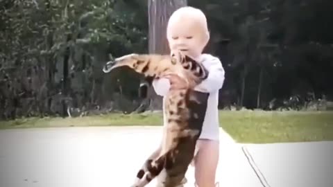 🤣 baby vs cat funny moments 🤣