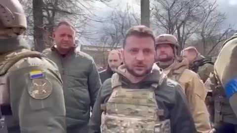 Hands in pockets, Zelenskiy talks about the irrecoverable loss of Mariupol to Russian forces....