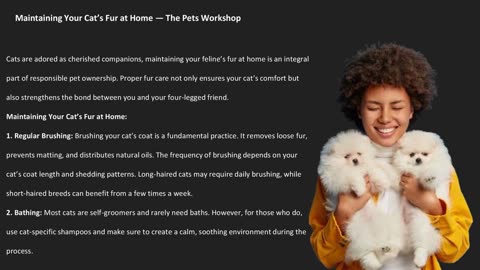 Maintaining Your Cat’s Fur at Home — The Pets Workshop