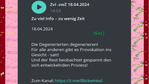 Zu viel Info – zu wenig Zeit 18.o4.2024